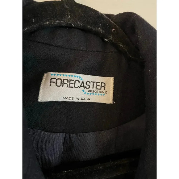 VTG Forecaster Of Boston Women’s 100% Wool Double Breasted Coat Black Size 8 - Picture 9 of 11